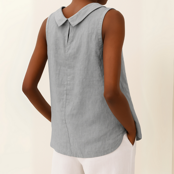 BELLA CHIC ROUNDED COLLAR TOP