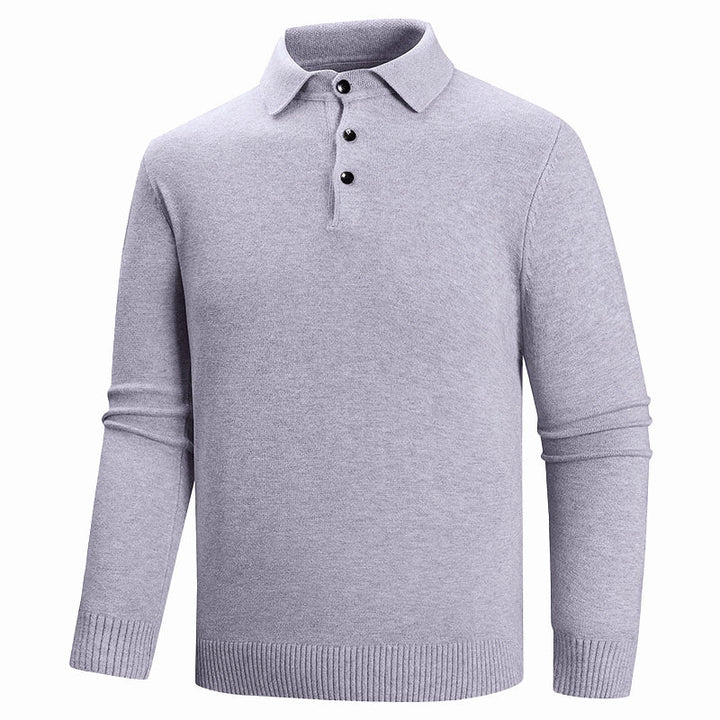 DEVIN BUTTON-UP POLO SWEATER